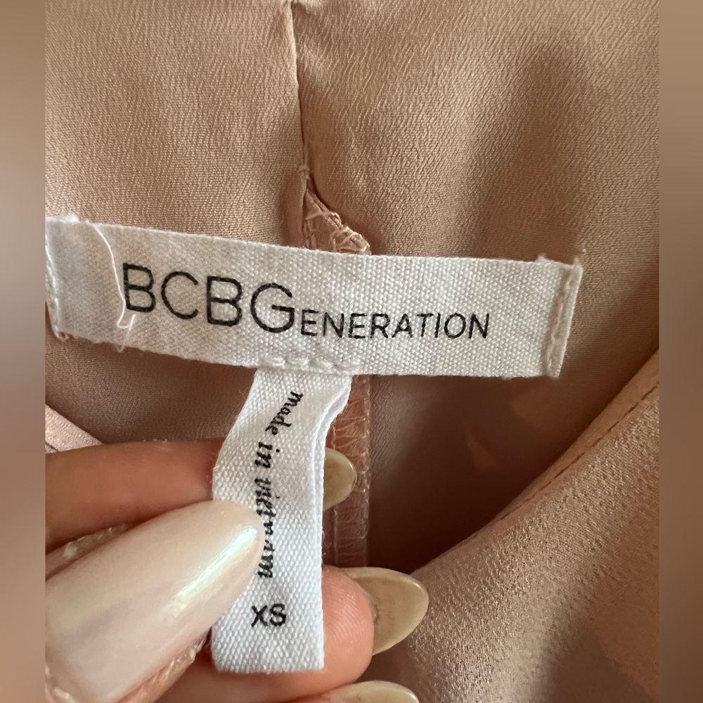 NEW LOW PRI$E! BCBG light pink sheer mini dress - Picture 3 of 3